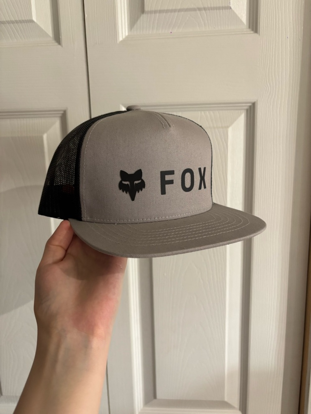 Fox Gray and Black Mesh Trucker Hat
